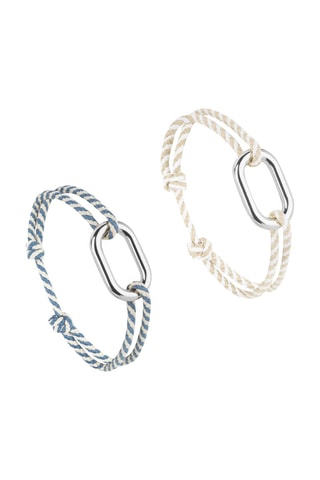 2 pulseras chapadas en plata Amure y Hune