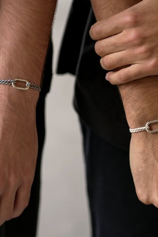 2 pulseras chapadas en plata Amure y Hune