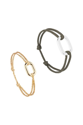 2 pulseras Tige x Filin - Chapado en plata y chapado en oro amarillo