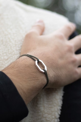 Bracelet Hexa - Plaqué argent