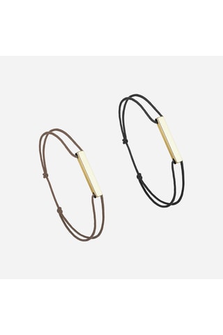 2 pulseras Errant y Quête - Chapado en oro amarillo