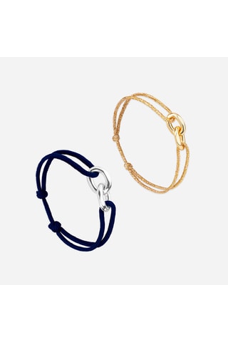 2 pulseras Paraty y Sintra - Chapado en plata