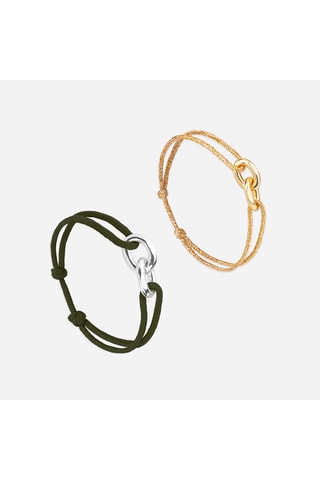2 pulseras Antigua y Sintra - Chapado en plata