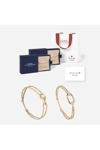 2 pulseras Filin y Sintra - Chapado en oro