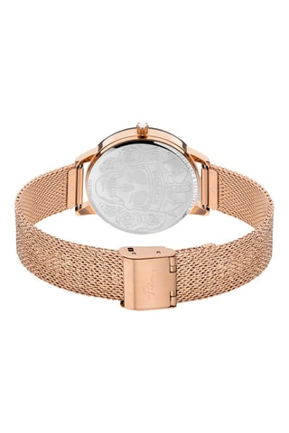 Stalen en Doublé Roségoud Quartz Horloge