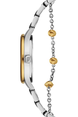 Stalen Quartz Horloge - Zilverkleurig en Goudkleurig