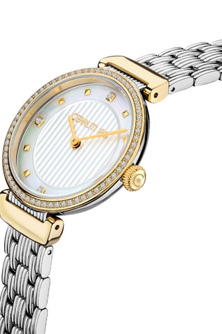 Stalen Quartz Horloge - Zilverkleurig en Goudkleurig