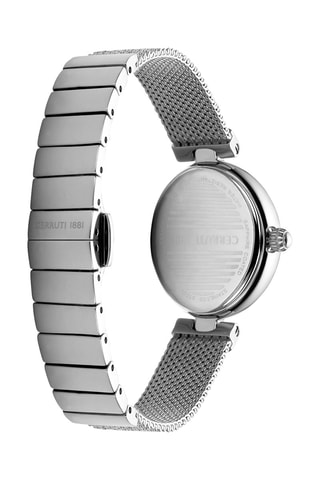 Stalen en Parelmoer Quartz Horloge Nemi Zilverkleurig