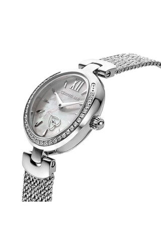 Stalen en Parelmoer Quartz Horloge Nemi Zilverkleurig