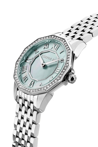 Stalen en Parelmoeren Quartz Horloge Jesina