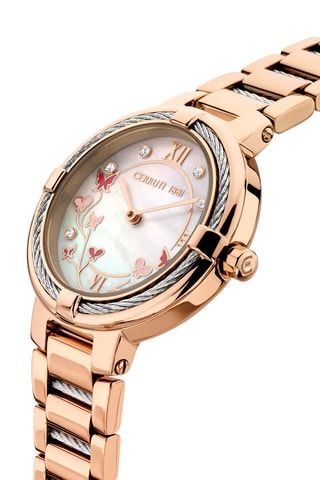 Stalen Quartz Horloge Gardena - Roze