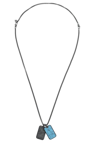 Ketting Grijs en Turquoise 