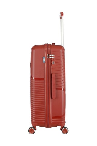 Mala média e mala de grande volume Cassiopee (M/L) - Bordô - 63/73 cm - Prateado e vermelho