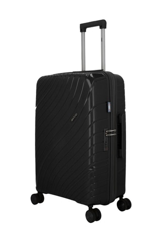 Maleta de cabina y maleta mediana Lyra (XS/M)  -  51/65 cm - Negro y plateado
