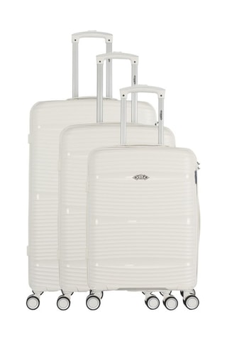 Juego de 3 maletas Centaure (S/M/L) -  55/65/75 cm - Blanco
