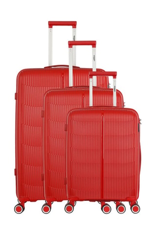 Juego de 3 maletas Andromède (S/M/L)  -  56/65/75 cm - Rojo