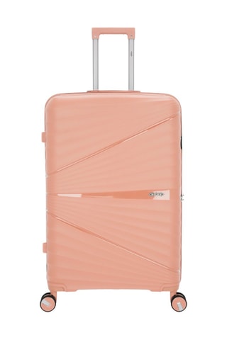 Juego de 3 maletas Vela (S/M/L)  -  55/65/75 cm - Rosa y plateado