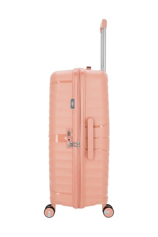 Juego de 3 maletas Vela (S/M/L)  -  55/65/75 cm - Rosa y plateado