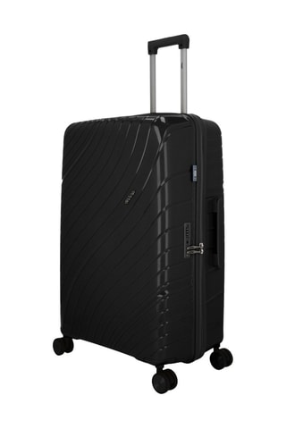 Maleta grande Lyra (L)  -  75 cm - Negro y plateado