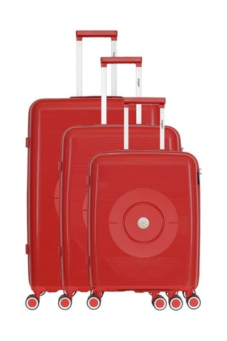 Juego de 3 maletas Orion (S/M/L)  -  55/65/75 cm - Rojo
