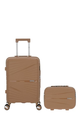Maleta de cabina y vanity Vela (S/W)  -  55/35 cm - Marrón