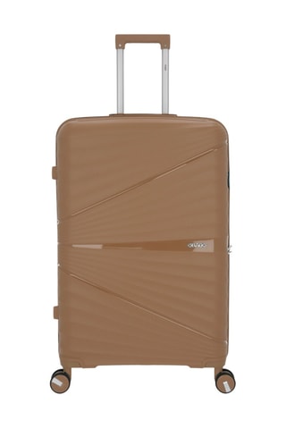Juego de 2 maletas y vanity Vela (S/L/W)  -  55/75/35 cm - Marrón y plateado