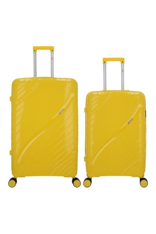 Maleta mediana y maleta grande Lyra (M/L)  -  65/75 cm - Amarillo y plateado