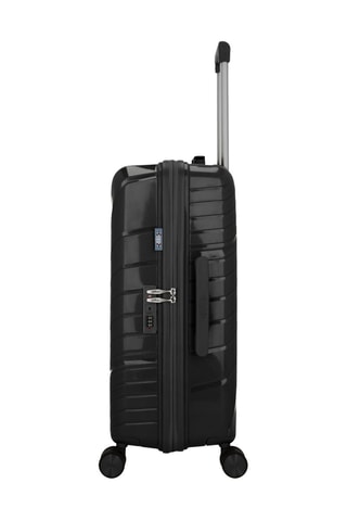 Maleta de cabina y maleta mediana Lyra (S/M)  -  55/65 cm - Negro y plateado