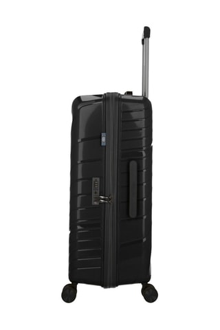 Juego de 3 maletas Lyra (XS/M/L)  -  51/65/75 cm - Negro y plateado