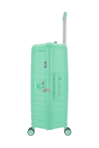 Maleta grande Vela (L)  -  75 cm - Verde y plateado