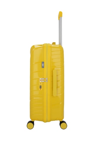 Juego de 3 maletas Lyra (XS/S/M)  -  51/55/65 cm - Negro, amarillo y plateado