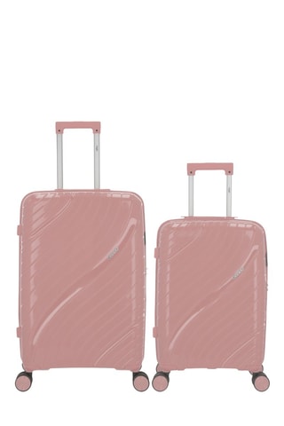 Maleta de cabina y maleta mediana Lyra (S/M)  -  55/65 cm - Rosa y plateado