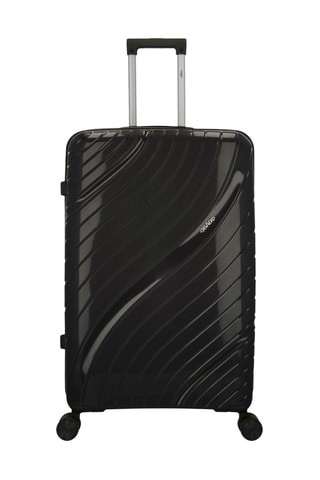 Maleta de cabina y maleta grande Lyra (S/L)  -  55/75 cm - Negro y plateado