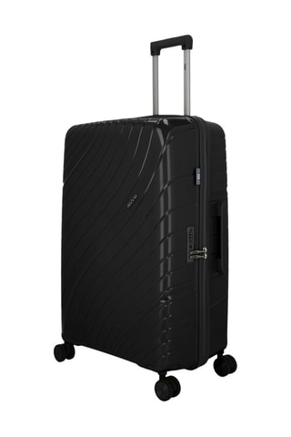 Maleta de cabina y maleta grande Lyra (S/L)  -  55/75 cm - Negro y plateado
