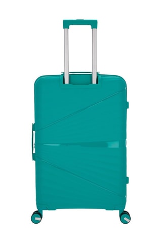 Maleta grande Vela (L)  -  75 cm - Verde y plateado