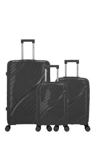 Juego de 3 maletas Lyra (XS/S/L)  -  51/55/75 cm - Plateado y gris