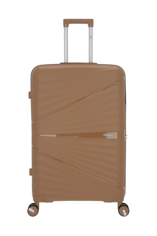 Maleta grande y vanity Vela (L/W)  -  75/35 cm - Marrón y plateado