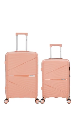 Valise cabine et valise semaine Vela (S/M)  -  55/65 cm - Rose