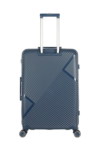 Maleta grande Cassiopee (L)  -  73 cm - Blanco, plateado y azul