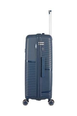 Maleta grande Cassiopee (L)  -  73 cm - Blanco, plateado y azul
