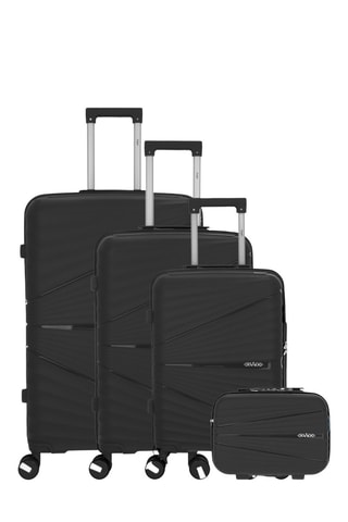 Juego de 3 maletas y vanity Vela-C (S/M/L/W)  -  55/65/75/35 cm - Gris