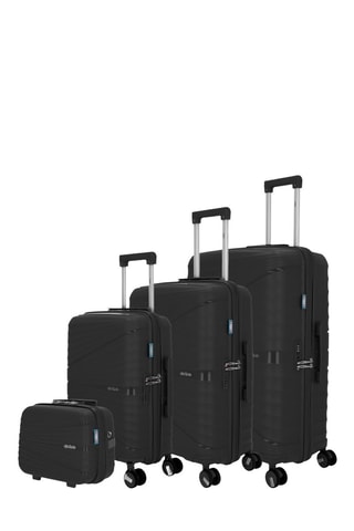 Juego de 3 maletas y vanity Vela-C (S/M/L/W)  -  55/65/75/35 cm - Gris