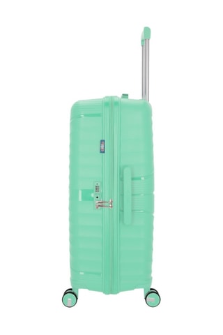 Juego de 2 maletas y vanity Vela (S/L/W)  -  55/75/35 cm - Verde y plateado