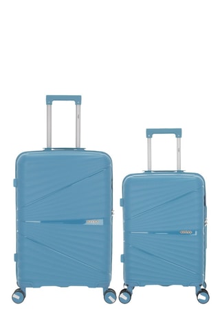 Valise cabine et valise semaine Vela (S/M)  -  55/65 cm - Bleu