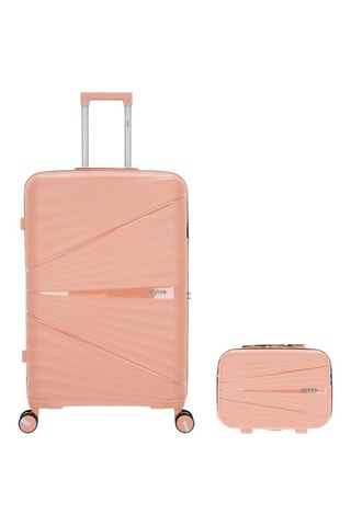 Maleta grande y vanity Vela (L/W)  -  75/35 cm - Rosa y plateado