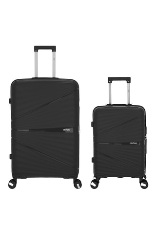 Valise cabine et valise grand volume Vela (S/L)  -  55/75 cm - Argenté et gris