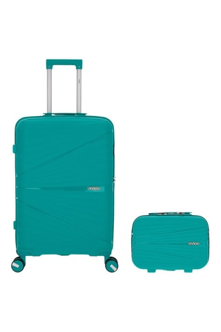 Maleta mediana y vanity Vela (M/W)  -  65/35 cm - Verde