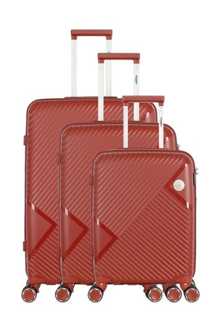 Juego de 3 maletas Cassiopee (S/M/L)  -  55/63/73 cm - Rojo y azul