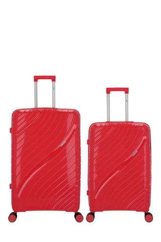 Maleta mediana y maleta grande Lyra (M/L)  -  65/75 cm - Rojo y plateado