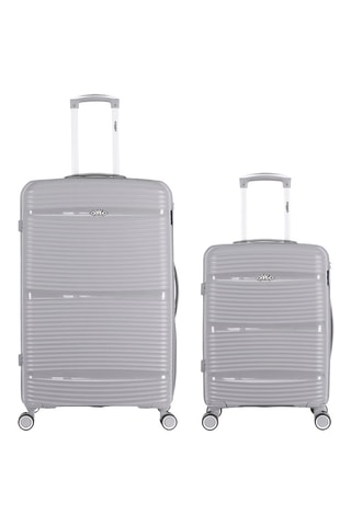 Mala de cabine e mala de grande volume Centaure (S/L) - Cinzento - 55/75 cm - Prateado e cinzento